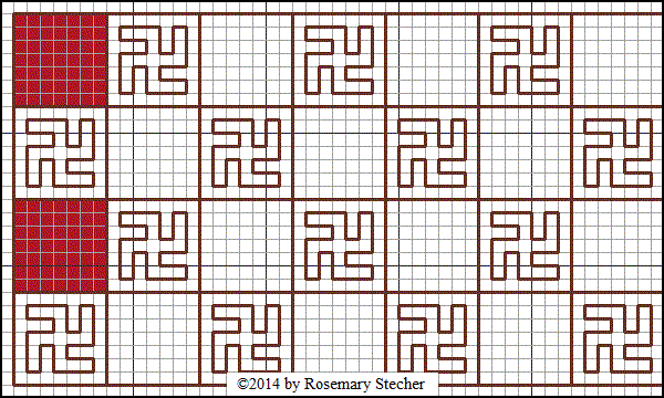 Chart for Double Running Stitch Embroidery