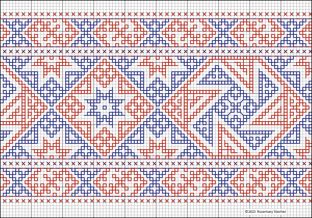 Chart for Double Running Stitch Embroidery