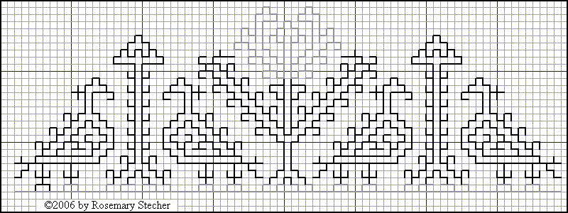 Chart for Double Running Stitch Embroidery