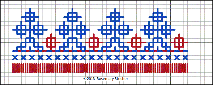 Chart for Double Running Stitch Embroidery