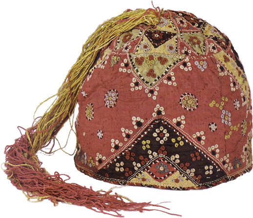Quilted and embroidered hat
